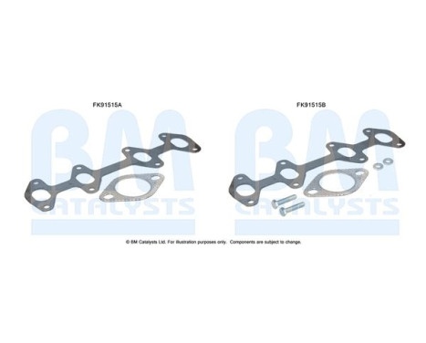 Mounting kit, catalytic converter