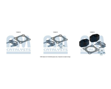 Mounting kit, catalytic converter