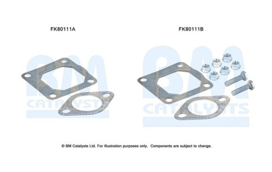 Mounting kit, catalytic converter