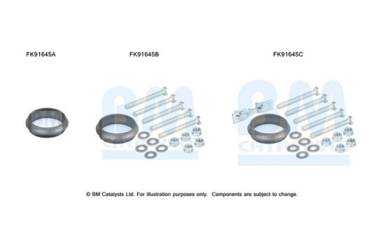 Mounting kit, catalytic converter