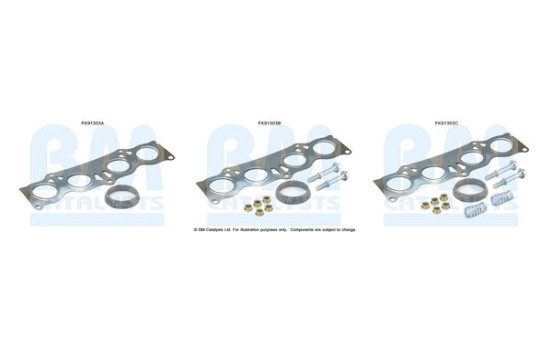 Mounting kit, catalytic converter
