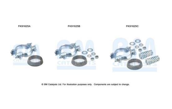 Mounting kit, catalytic converter