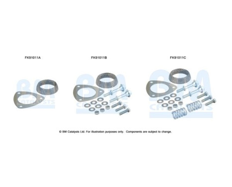 Mounting kit, catalytic converter