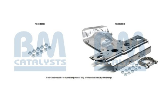 Mounting kit, catalytic converter