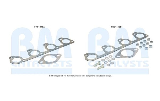 Mounting kit, catalytic converter