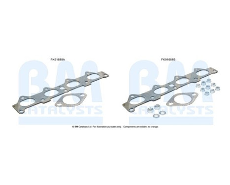 Mounting kit, catalytic converter