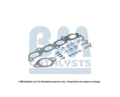 Mounting kit, catalytic converter