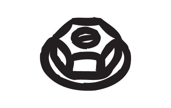 Nut, exhaust manifold, Image 3