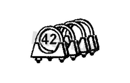 Pipe connection, exhaust system, Image 2