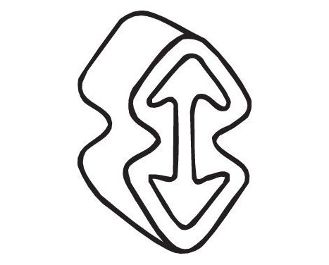 Rubber Strip, exhaust system, Image 2