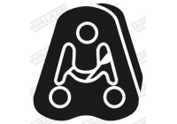 Rubber strip, exhaust system