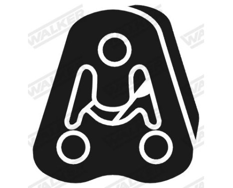 Rubber strip, exhaust system