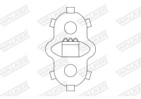Rubber strip, exhaust system