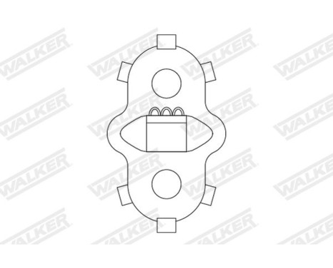 Rubber strip, exhaust system