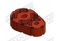 Rubber strip, exhaust system