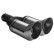 Angled Exhaust Trim Dual Round DTM Race Diameter 80mm - L260mm - Inlet Dia. 50mm Ulter Sport, Thumbnail 2