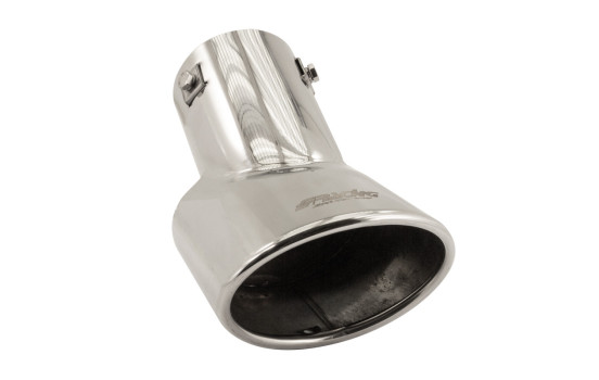 Angled Exhaust Trim Oval Stainless - 116x86xL180mm - Inlet Dia. 46-74mm Simoni Racing, Image 3