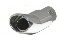 Angled Tail Pipe Oval DTM - Diameter 118x70mm - 6 inches / Inlet Dia. 57mm Stainless Simoni Racing