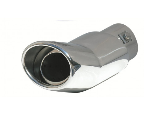 Angled Tail Pipe Oval DTM - Diameter 118x70mm - 6 inches / Inlet Dia. 57mm Stainless Simoni Racing