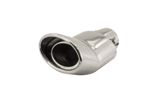Angled Tail Pipe Oval DTM - Diameter 118x70mm - 6 inches / Inlet Dia. 57mm Stainless Simoni Racing, Image 2