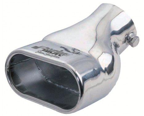 Angled Tail Pipe Rectangle Stainless - Diameter 117x68mm - L190mm - Inlet Dia. 63mm Simoni Racing