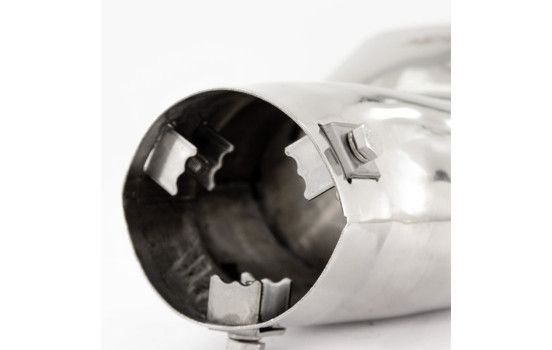 Angled Tail Pipe Rectangle Stainless - Diameter 117x68mm - L190mm - Inlet Dia. 63mm Simoni Racing, Image 9