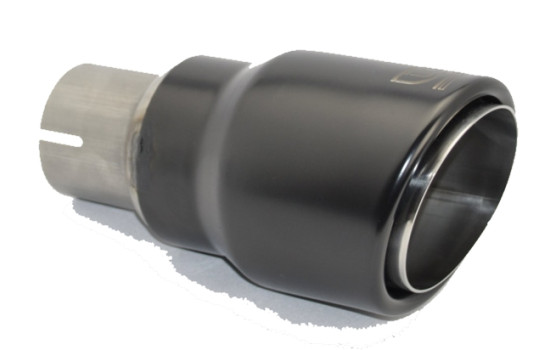 Black Exhaust Trim 'Dual/Twin-Wall' Round Ø90mm RS - 7 inches / Inlet Dia. ->55mm - Stainless Ulter Sport