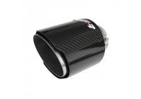 Black Exhaust Trim Round Polished Carbon + Stainless Ø89mm - 6 inches / Inlet Dia. 63mm Simoni Racing