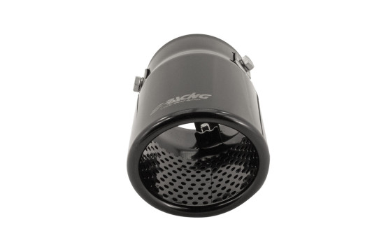 Black Tail Pipe Oval / Skewed - 76x80xL128mm - Inlet Dia. 68mm Simoni Racing, Image 2