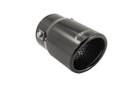 Black Tail Pipe Oval / Skewed - 76x80xL128mm - Inlet Dia. 68mm Simoni Racing, Image 3