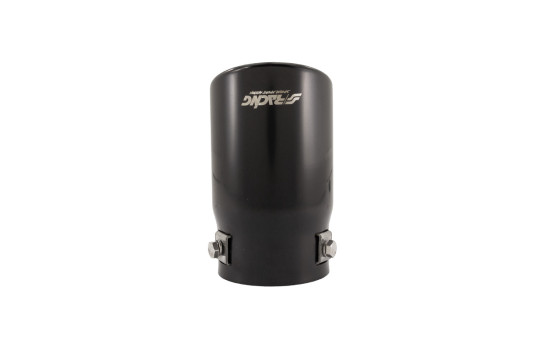 Black Tail Pipe Oval / Skewed - 76x80xL128mm - Inlet Dia. 68mm Simoni Racing, Image 4
