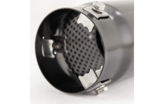 Black Tail Pipe Oval / Skewed - 76x80xL128mm - Inlet Dia. 68mm Simoni Racing, Image 6