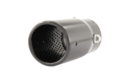 Black Tail Pipe Oval / Skewed - 76x80xL128mm - Inlet Dia. 68mm Simoni Racing, Image 7