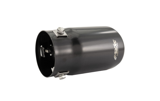 Black Tail Pipe Oval / Skewed - 76x80xL128mm - Inlet Dia. 68mm Simoni Racing, Image 8