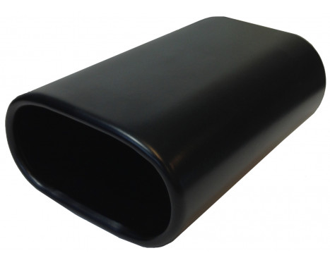 Black Tail Pipe Steel 76x135mm - 8 inches / Inlet Dia. 35-55mm