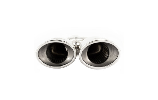 Dual/Twin Exhaust Trim Left Oval Stainless 167x67mm - 9 inches / Inlet Dia. 37-57mm Simoni Racing, Image 7