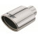 Exhaust Stainless Oval - Diameter 119x76mm - 7 inches / Inlet Dia. 55mm Simoni Racing