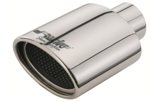 Exhaust Stainless Oval - Diameter 119x76mm - 7 inches / Inlet Dia. 55mm Simoni Racing