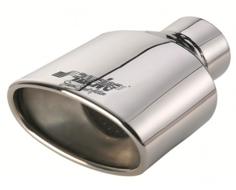 Exhaust Stainless Oval - Diameter 163x90mm - L184mm - Inlet Dia. 60mm Simoni Racing