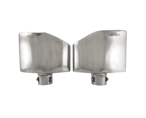 Exhaust Stainless Rhomboidal Stainless - 220x80xL215mm - Inlet Dia. 63mm - Set of 2 Simoni Racing, Image 5