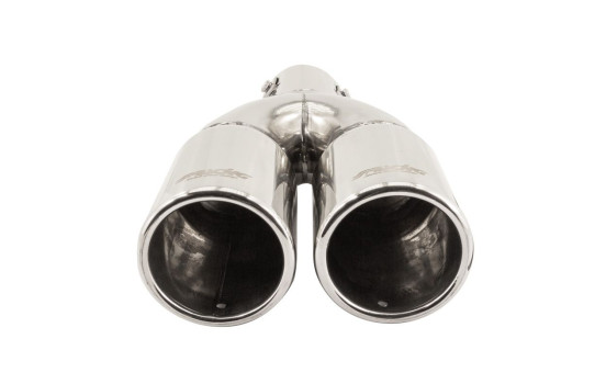 Exhaust Tip Dual/Twin Round Stainless Diameter 76mm - 9 inches / Inlet Dia. 61mm Simoni Racing, Image 2