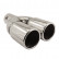 Exhaust Tip Dual/Twin Round Stainless Diameter 76mm - 9 inches / Inlet Dia. 61mm Simoni Racing, Thumbnail 3