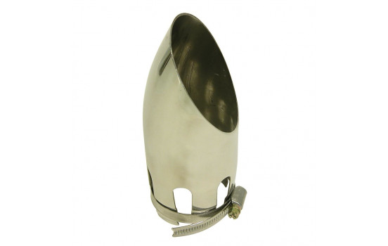 Exhaust Tip Inox Curved 30-54mm