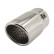 Exhaust Tip Round / Skewed Stainless - Diameter 76mm - L128mm - Inlet Dia. 68mm Simoni Racing, Thumbnail 2