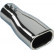 Exhaust Trim 80x50mm - 6 inches / Inlet Dia. 38-50mm - Steel / Chrome, Thumbnail 2