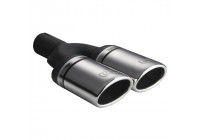 Exhaust Trim Dual Oval 95x65mm Skewed - 8 inches (excl Silencer) Inlet Dia. 50mm Ulter Sport
