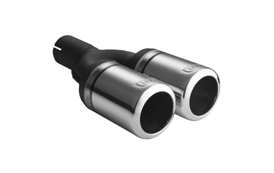 Exhaust Trim Dual Round Ø80mm Big Rim - 8 inches (excluding Silencer) - Inlet Dia. 50mm Ulter Sport, Image 2