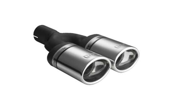Exhaust Trim Dual/Twin Oval 95x65mm - 6 inches / Inlet Dia. 50mm - Stainless Ulter Sport, Image 2