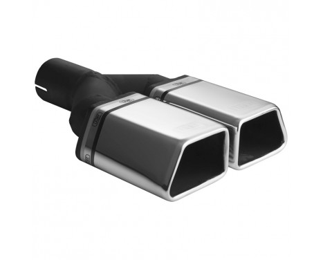 Exhaust Trim Dual/Twin Trapezoid 86x54mm - 8 inches / Inlet Dia. 50mm - Stainless Ulter Sport