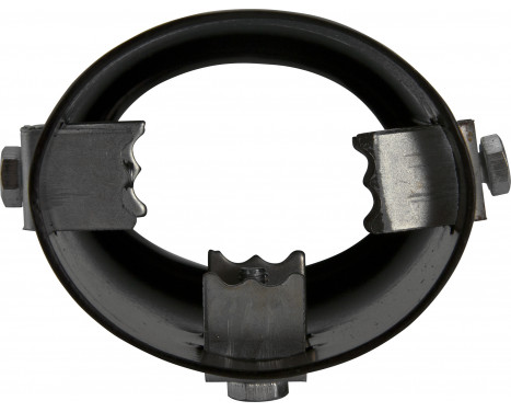 Exhaust trim Steel/Black - oval 80x60mm - length 105mm - ->55mm connection, Image 3